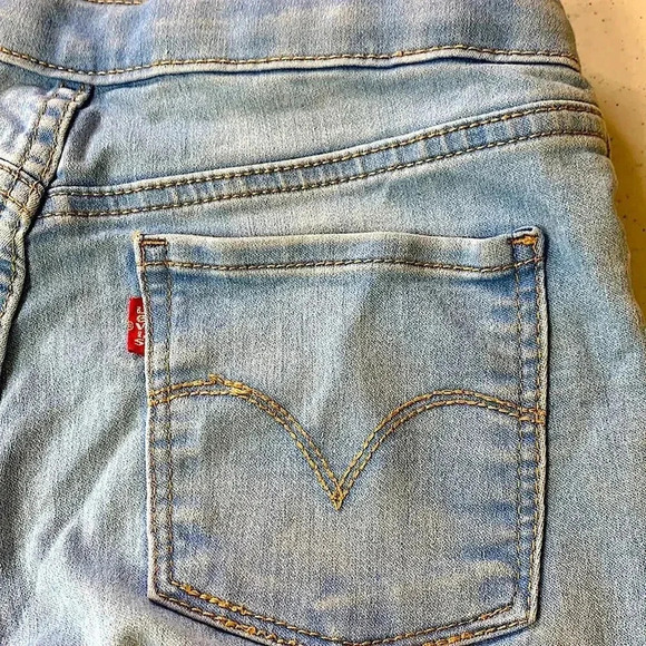 Levi's Stretchy Skinny Legging Blue Jeans Girl Size 16R Pull On - Picture 5 of 14